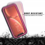 Wholesale iPhone Xr Clear Dual Defense Case (Hot Pink)